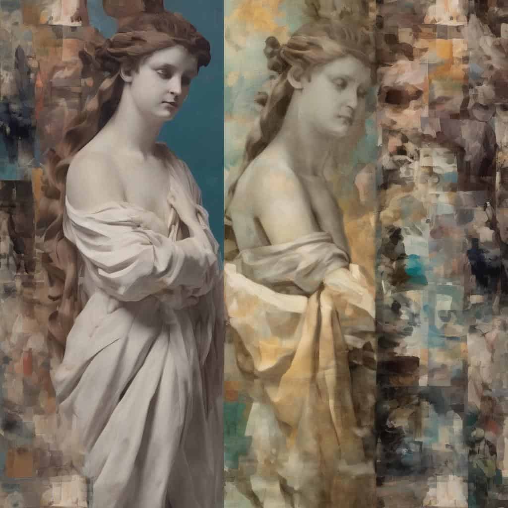 Ανθρώπινη μορφή σε σύγχρονη τέχνη και εξέλιξή της, αφηρημένο και ρεαλιστικό έργο τέχνης.